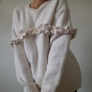 Zara - Knitwear Fancy Knitwear Collection Ivory white cream sweater
